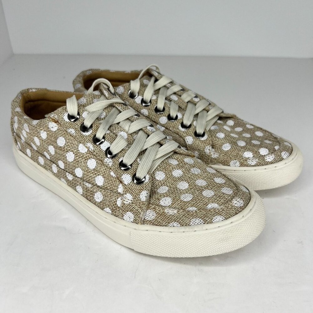 Boutique by Corkys Womens Puzzle Brown Polka Dots Low Lace Up Size 7 Sneakers - Picture 2 of 9
